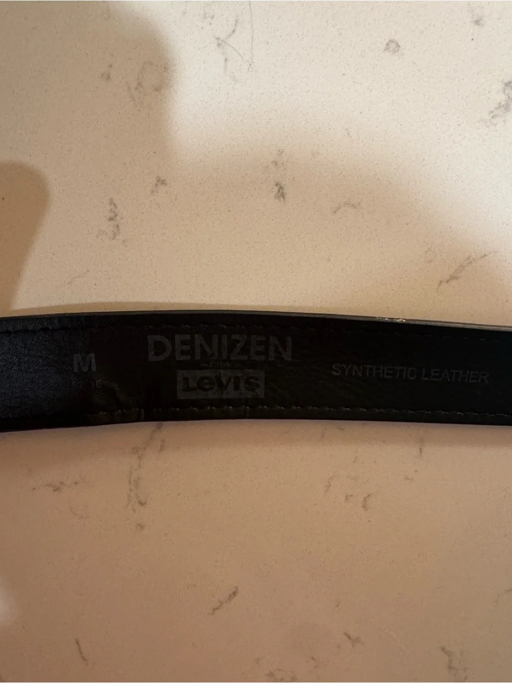Levi's Black Leather Belt with Silver-Tone Buckle